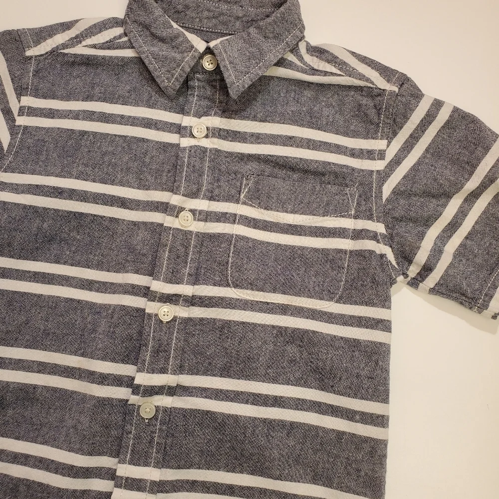 OshKosh B'Gosh Boys Striped Denim Button Up